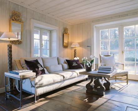 Edel und luxuriös eingerichtetes Wohnzimmer